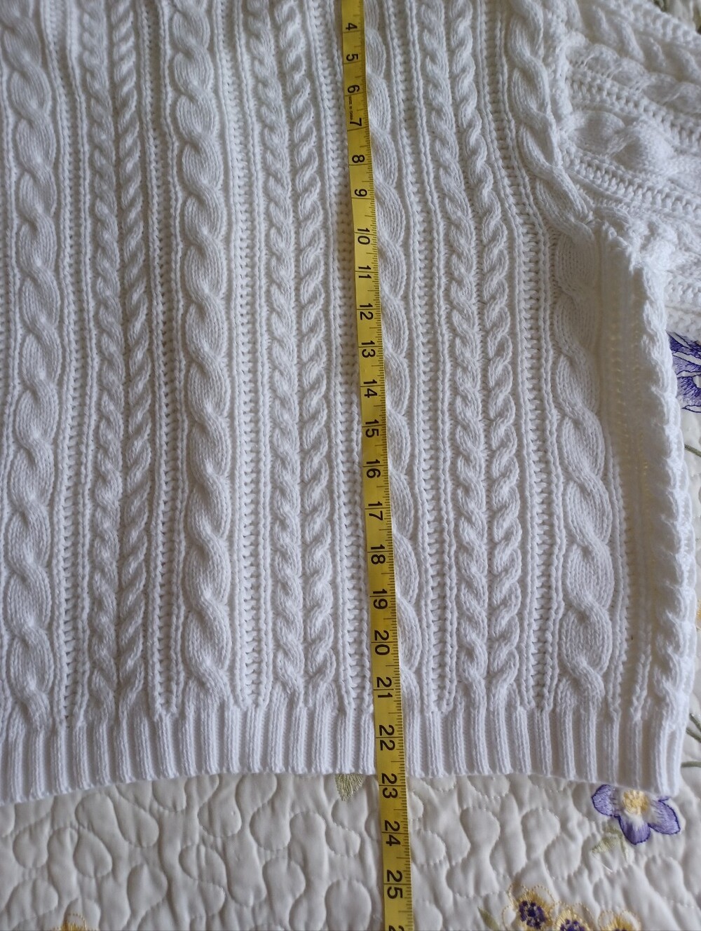 Talbots Vintage Classic Cable Knit Crewneck Cardigan, Size XL - Picture 11 of 14